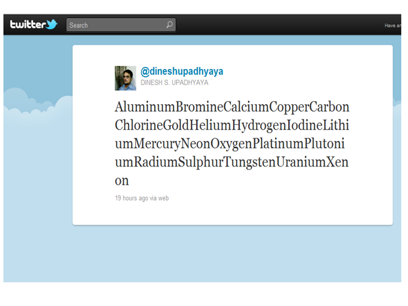 Most Movie Titles Based On Chemical Element Names In A Single Tweet